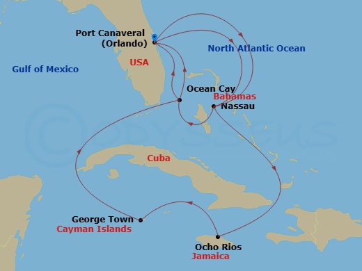 Itinerary map