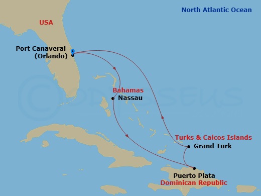 Itinerary map