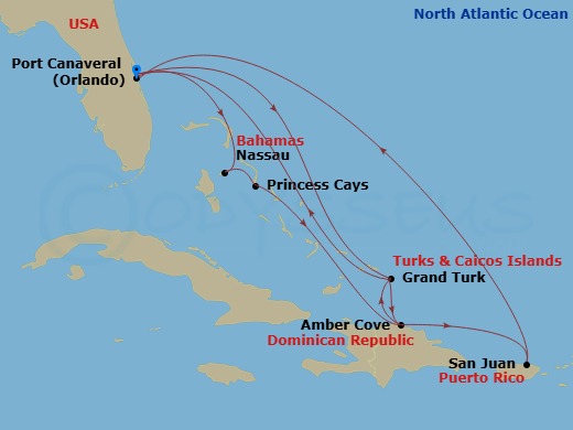 Itinerary map