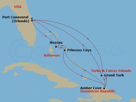 Itinerary map