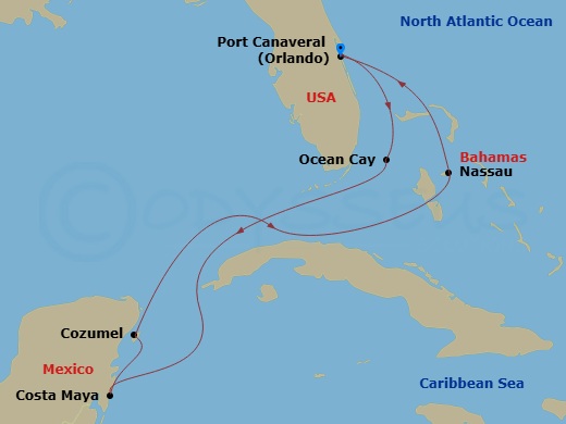 Itinerary map