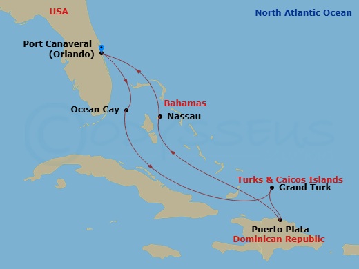 Itinerary map