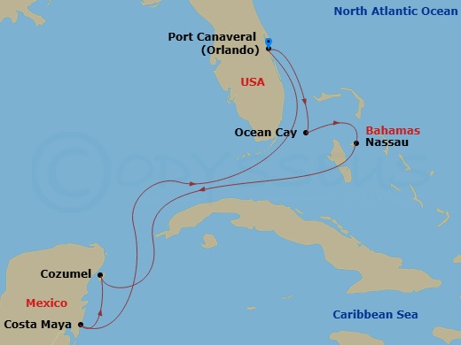Itinerary map