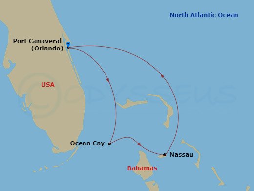 Itinerary map