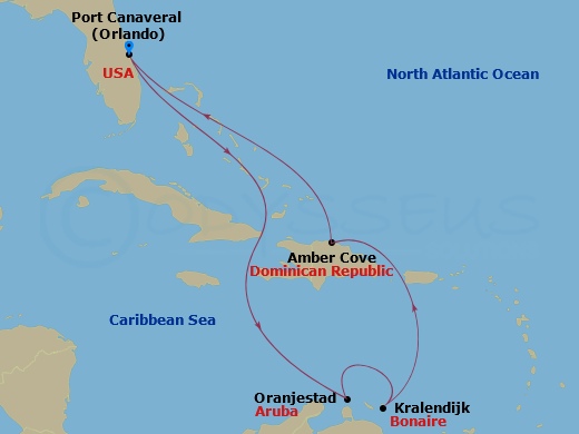 Itinerary map