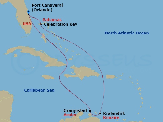 Itinerary map