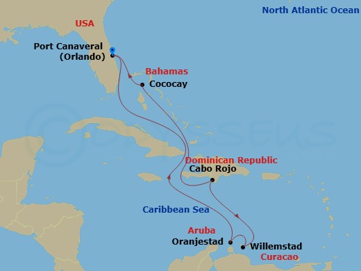 Itinerary map