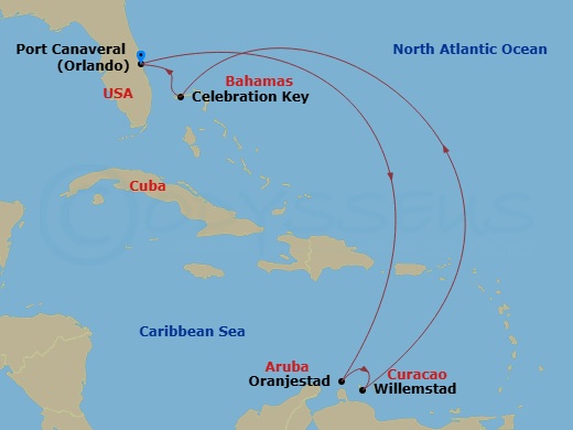 Itinerary map