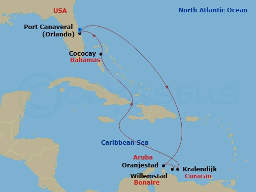 Itinerary map