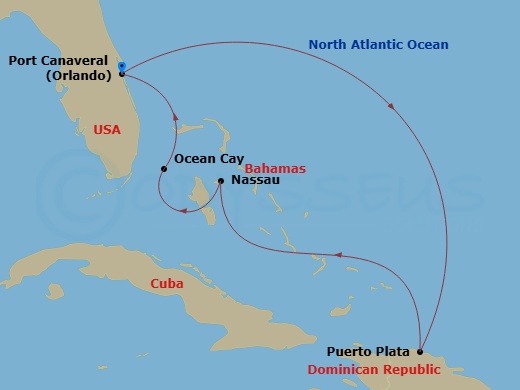 Itinerary map