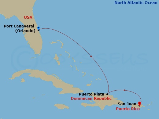 Itinerary map