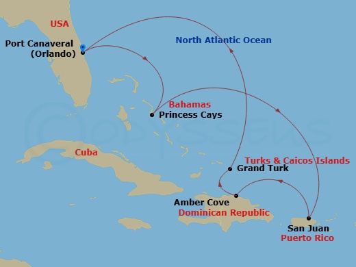 Itinerary map