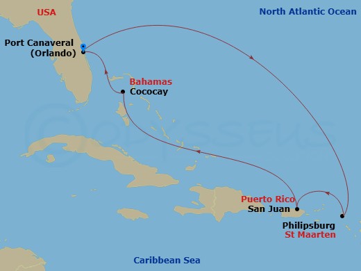 Itinerary map