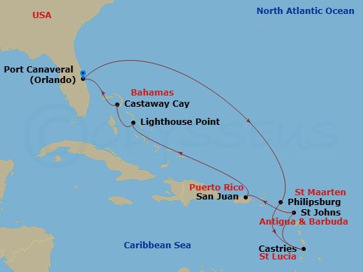 Itinerary map