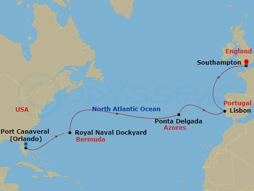 Itinerary map