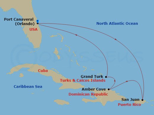 Itinerary map