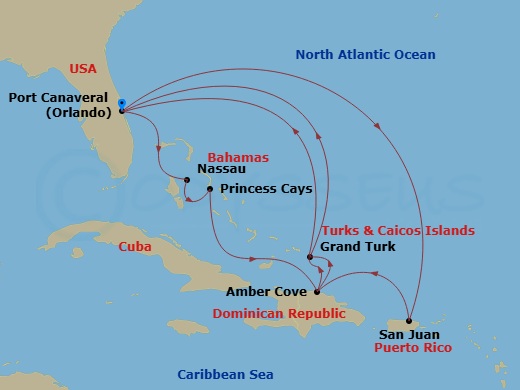 Itinerary map
