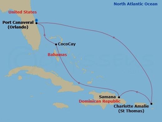 Itinerary map