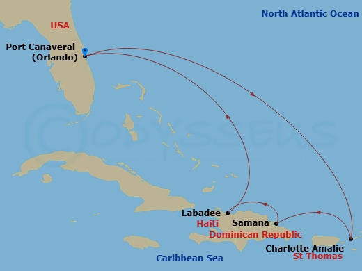 Itinerary map