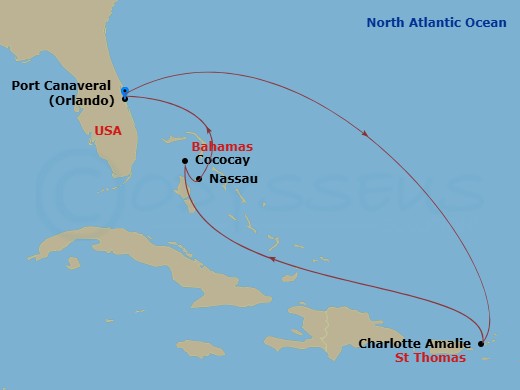 Itinerary map