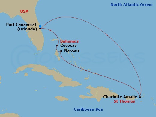 Itinerary map