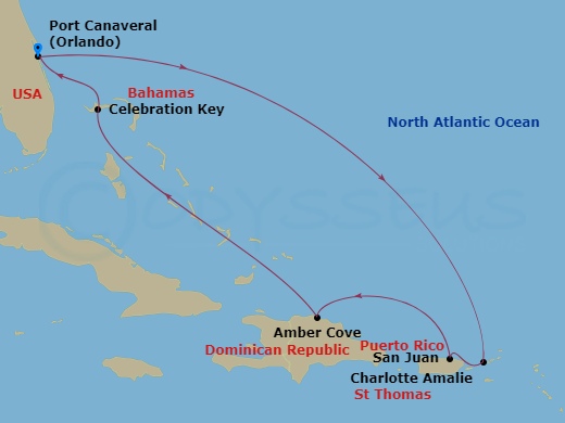 Itinerary map