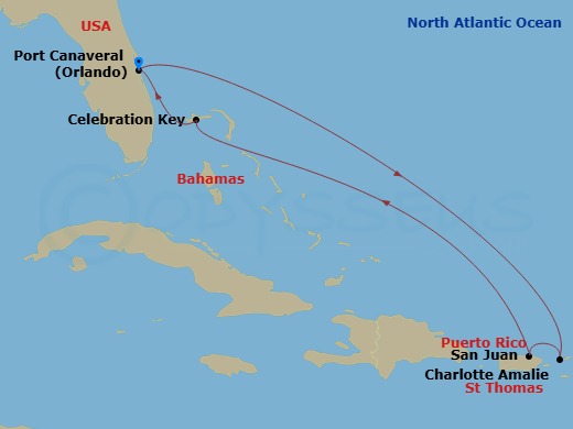 Itinerary map