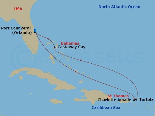 Itinerary map