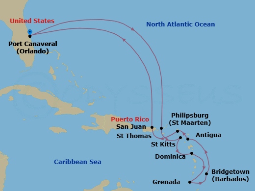 Itinerary map