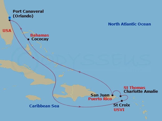 Itinerary map