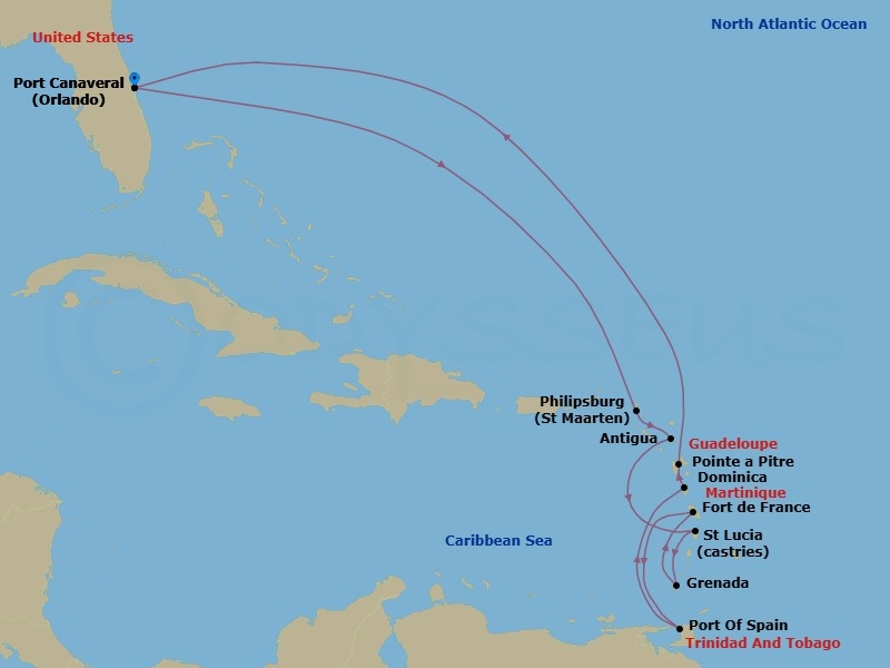Itinerary map