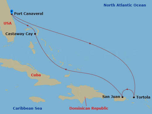 Itinerary map