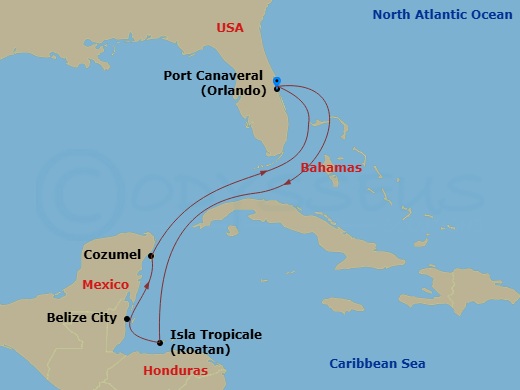 Itinerary map