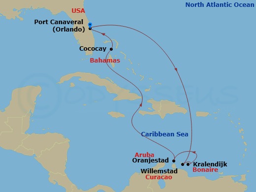 Itinerary map