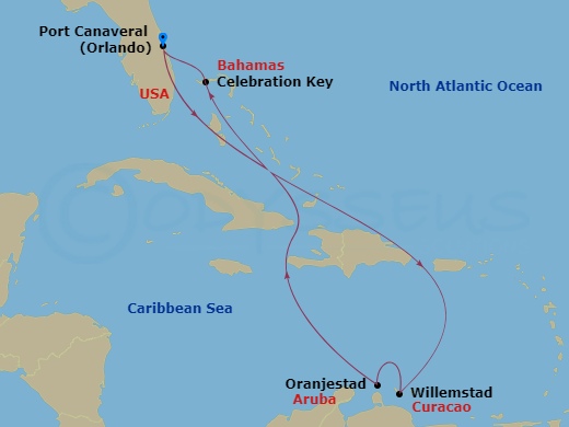 Itinerary map