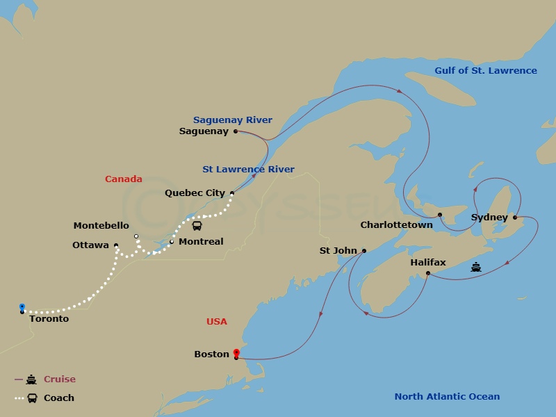 Itinerary map