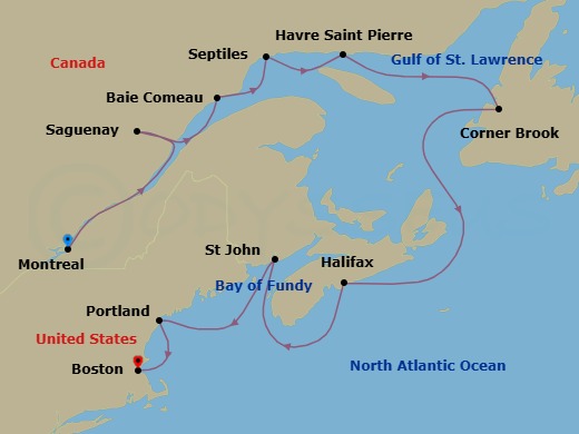 Itinerary map