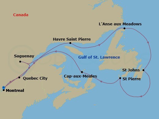 Itinerary map