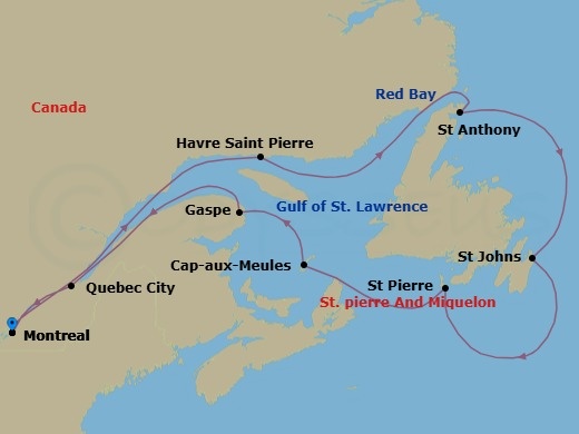 Itinerary map