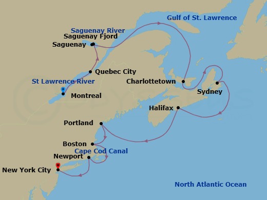Itinerary map