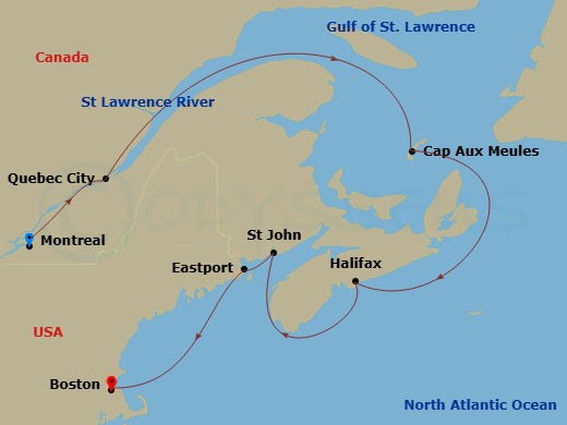 Itinerary map