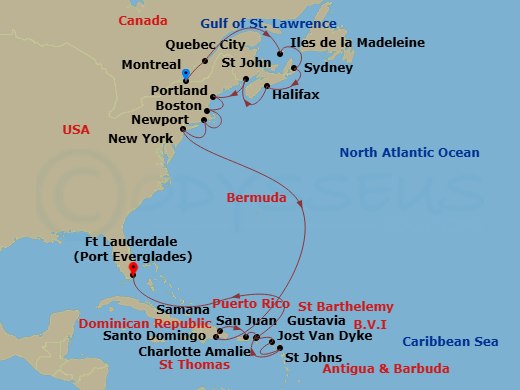 Itinerary map