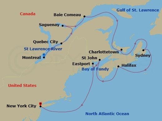 Itinerary map