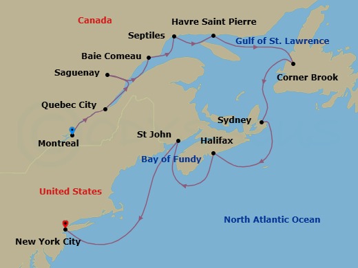 Itinerary map