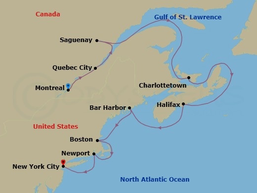 Itinerary map