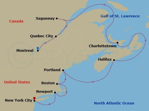 Itinerary map