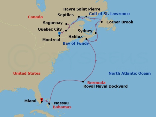 Itinerary map