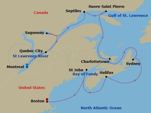 Itinerary map