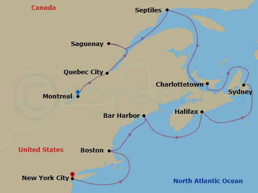 Itinerary map