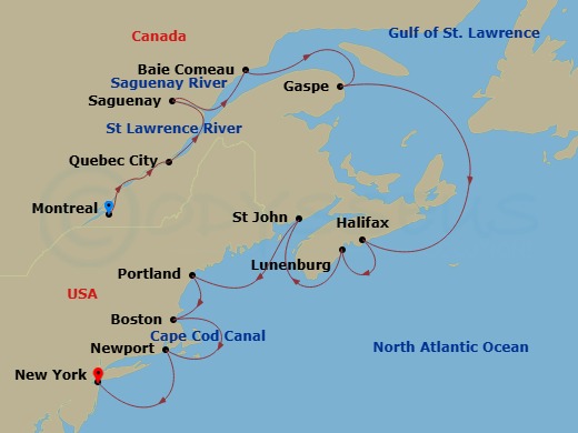Itinerary map